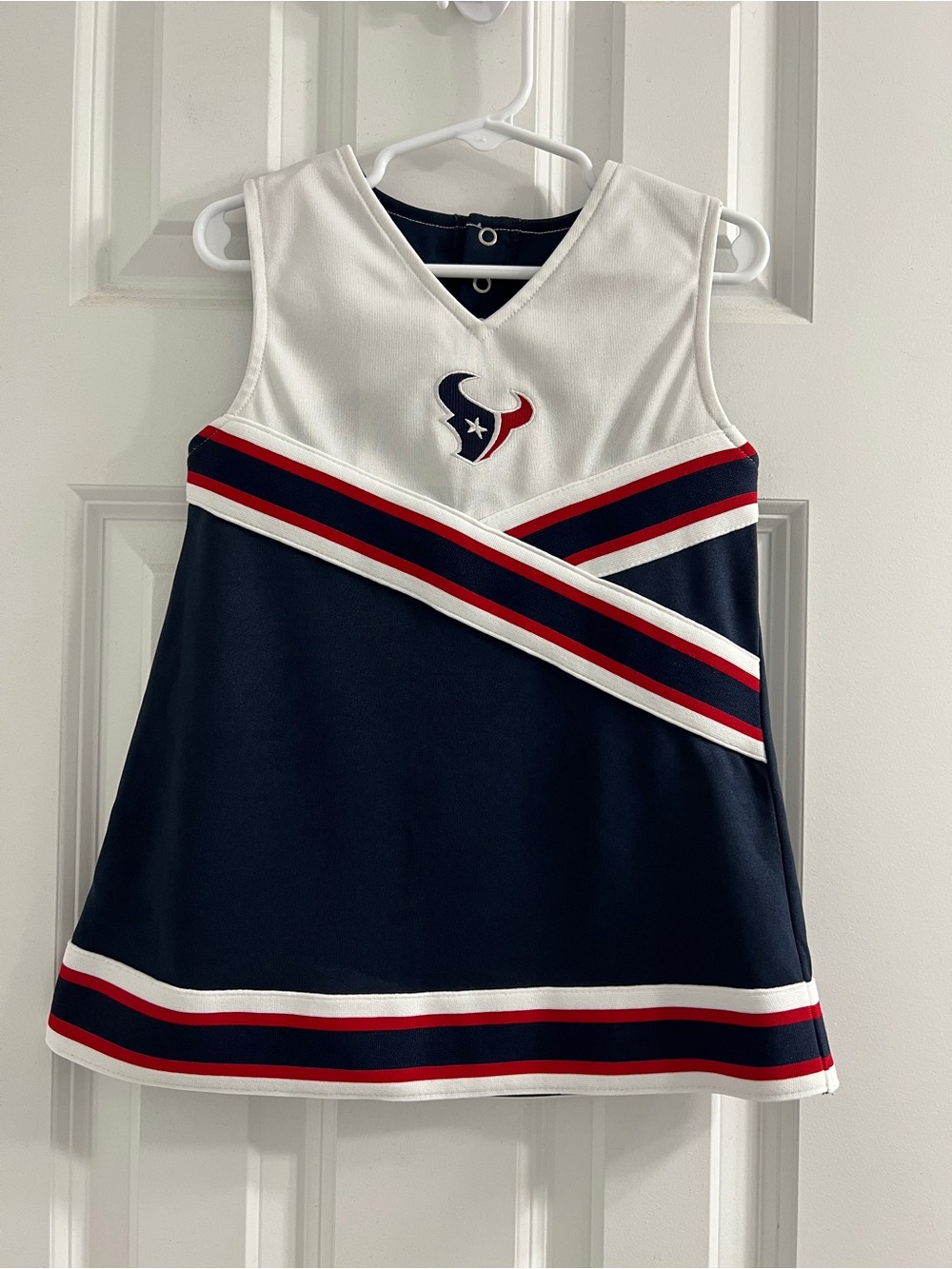NFL Houston Texans Toddler Girls Navy, White & Red Cheer Dress Size 3T